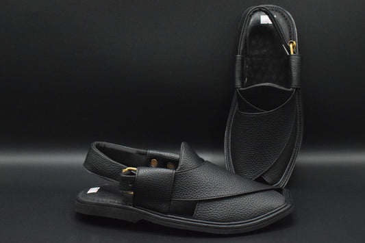 Shop The Black Dots Premium Cow Leather Peshawari Chappal