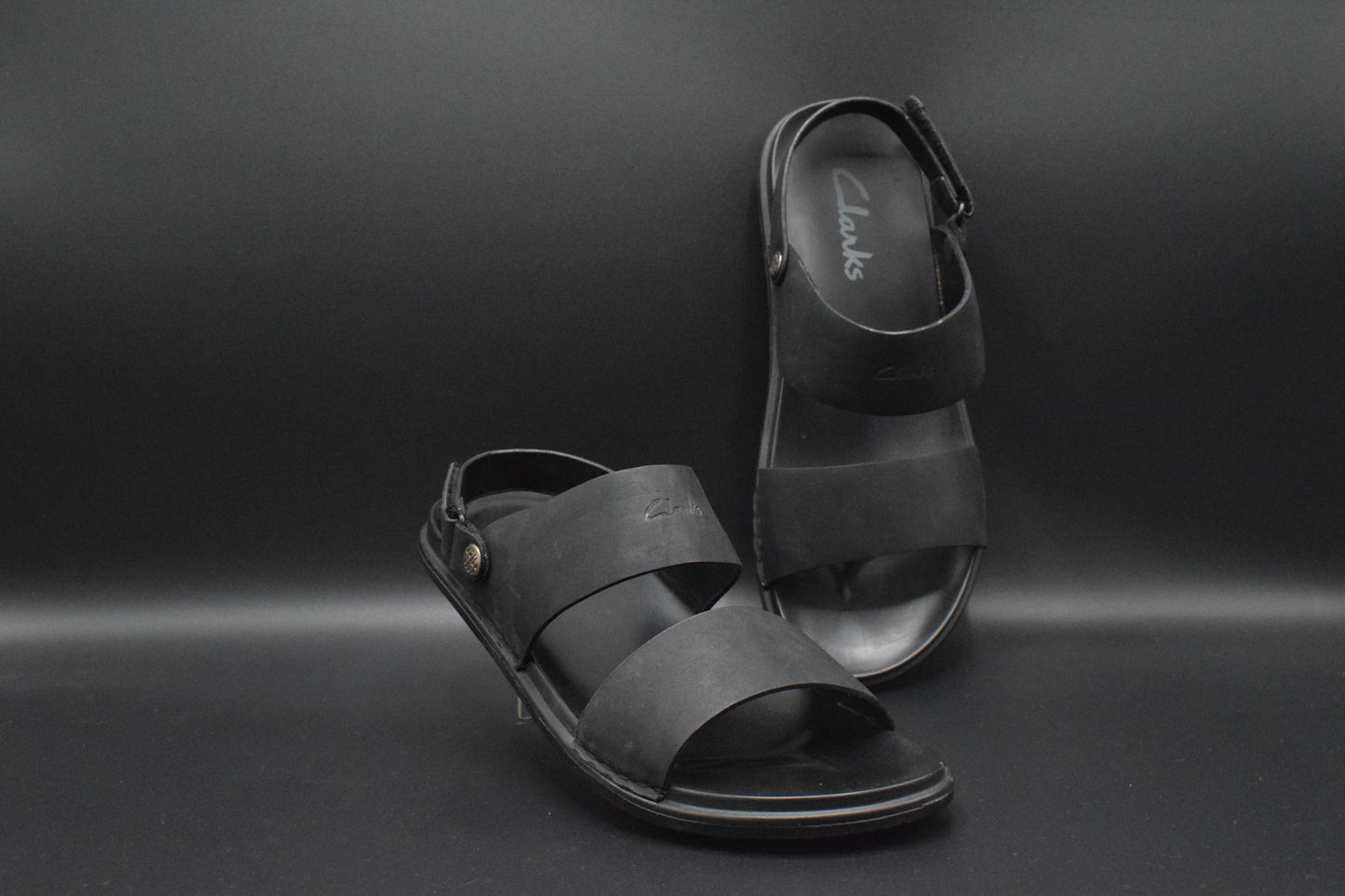 Buy Now Black Premium clarks sandal 2 straps