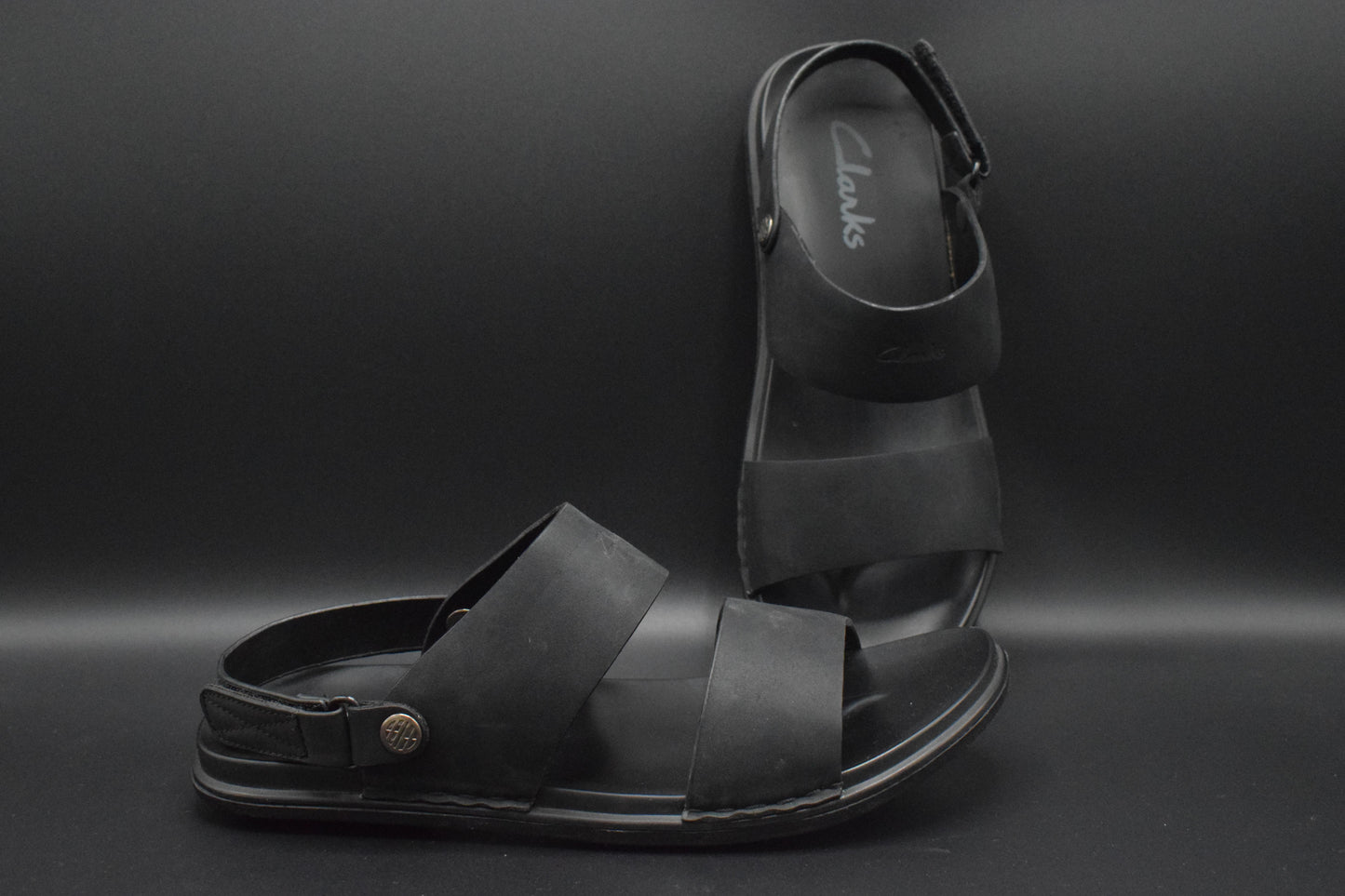 Buy Now Black Premium clarks sandal 2 straps