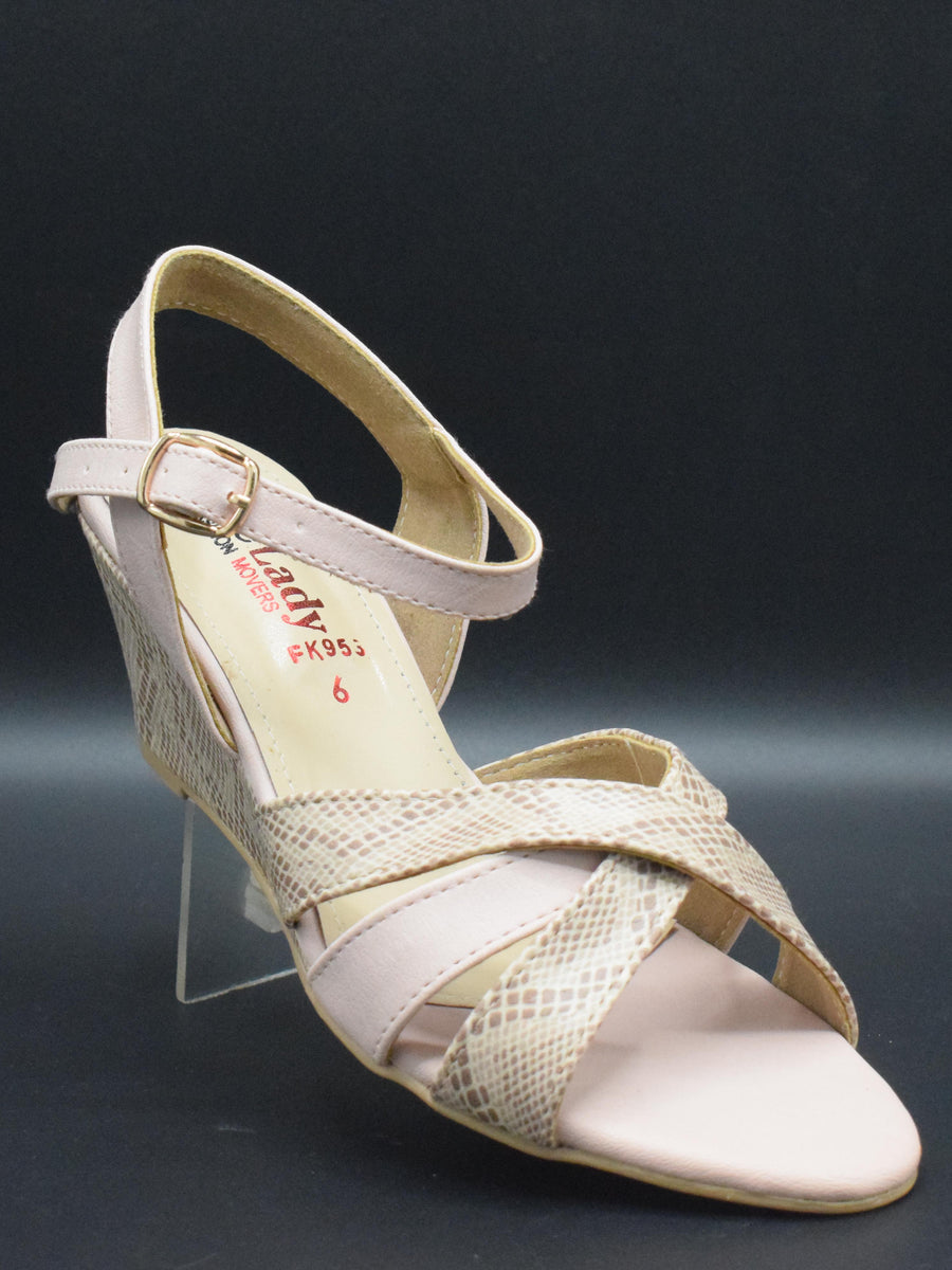 Buy Now Ladies Pink Mid heels Sandals at 4feet