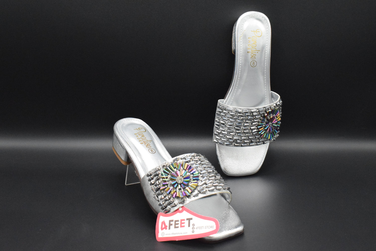 Shop Your Best Matching Silver Fancy Flats at 4feet Peshawar