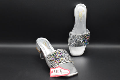 Shop Your Best Matching Silver Fancy Flats at 4feet Peshawar