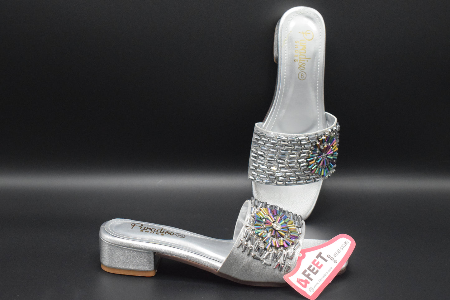 Shop Your Best Matching Silver Fancy Flats at 4feet Peshawar