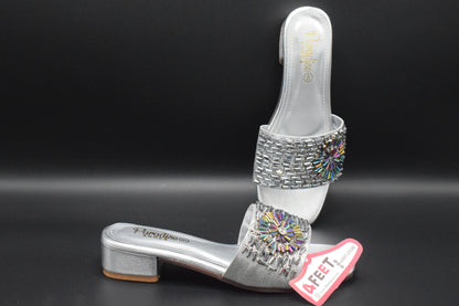 Shop Your Best Matching Silver Fancy Flats at 4feet Peshawar