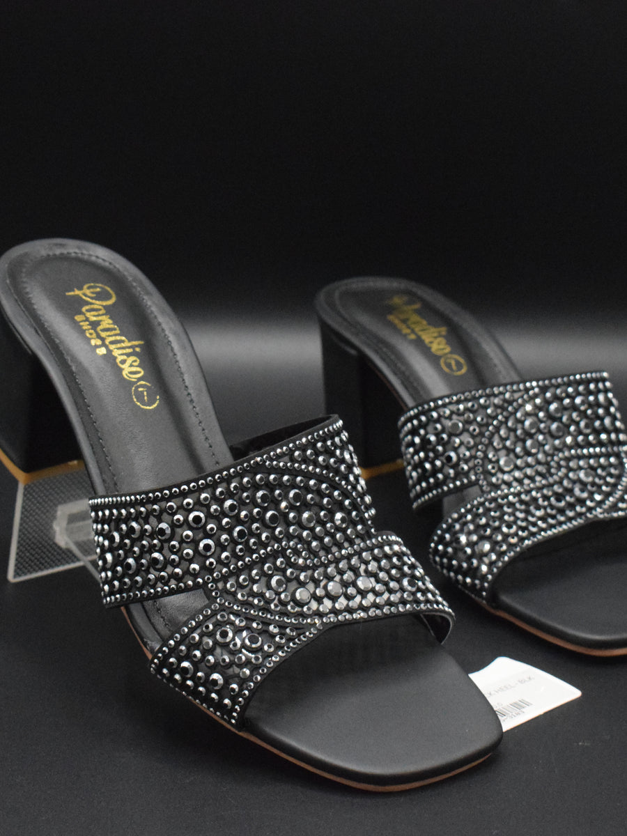 Buy Premium Class Party wear Black Block Heel