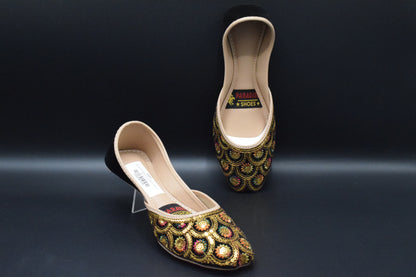 Shop Premium Leather Black Handmade Khussa