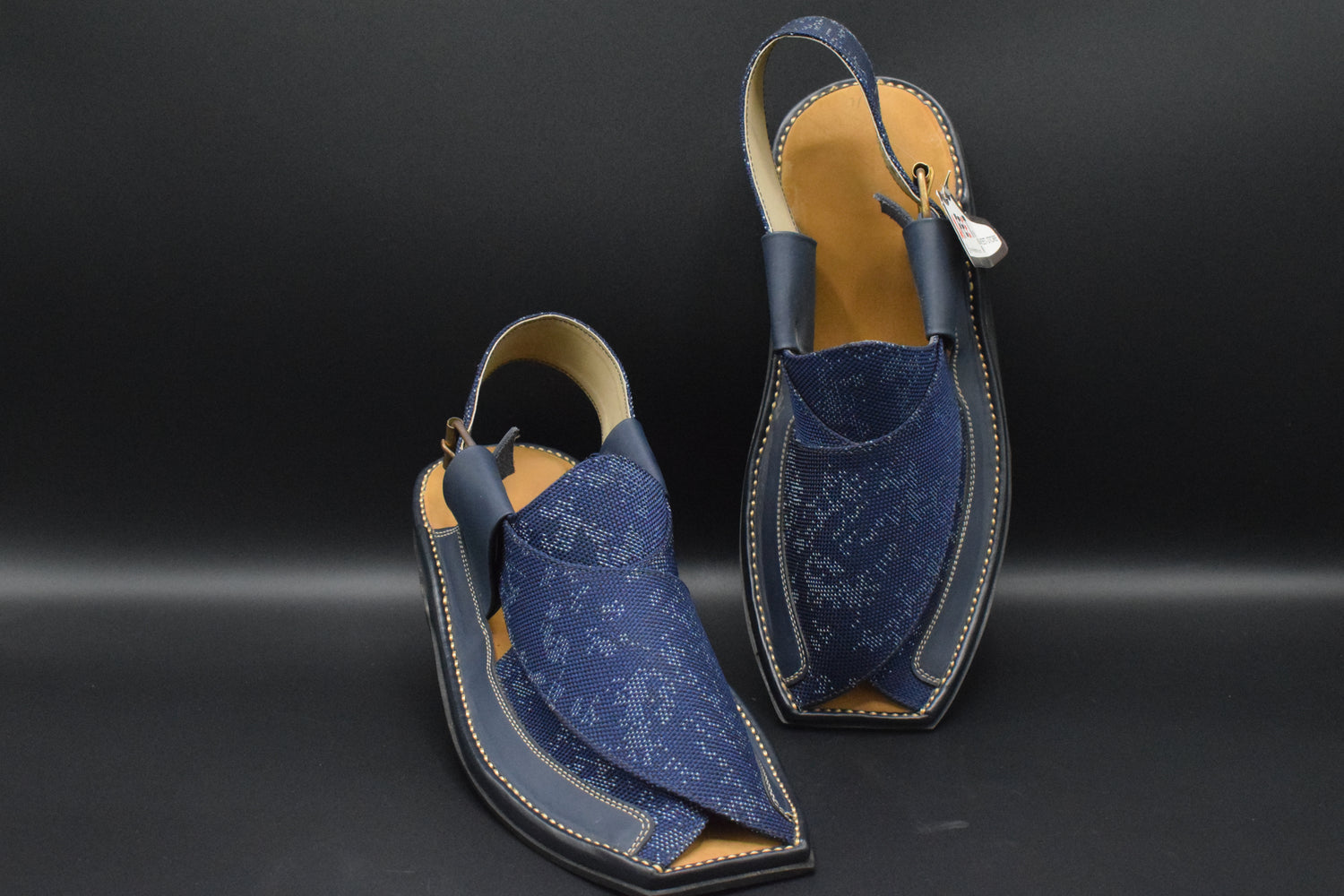 Shop Blue Fabric Peshawar zalmi Peshawari Chappal