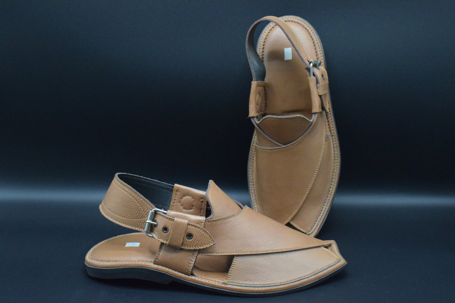 Shop Premium Cut Piece Leather Peshawari Chappal