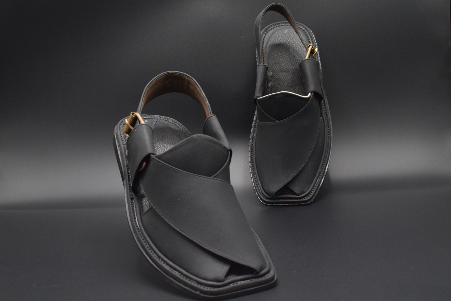 Shop Black Mate Smart zalmi Peshawari Chappal