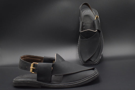 Shop Black Mate Smart zalmi Peshawari Chappal